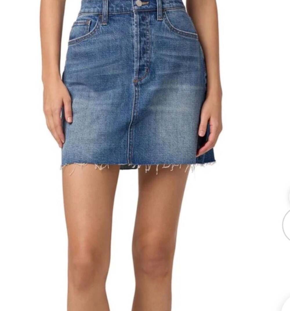 Joe's Jeans Classics Denim Mini Skirt with Raw Hem 34